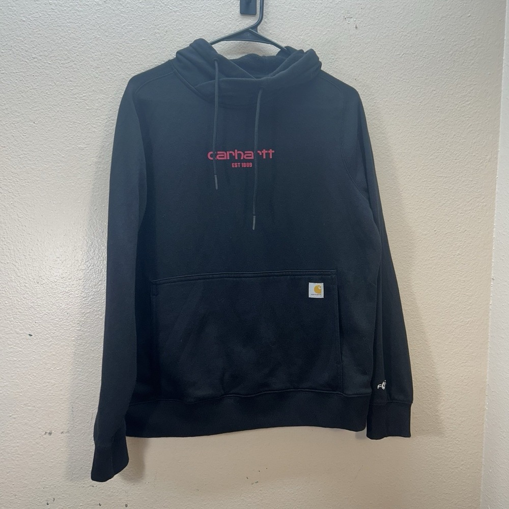 Carhartt Force Women's Graphic Hoodie‎ Relaxed Fit Sweatshirt Lounge Fleece M